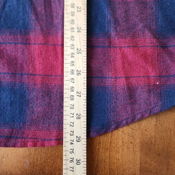 Burnside Flannel Long Sleeve Button Down Plaid Men Shirt Size M - Picture 3 of 12